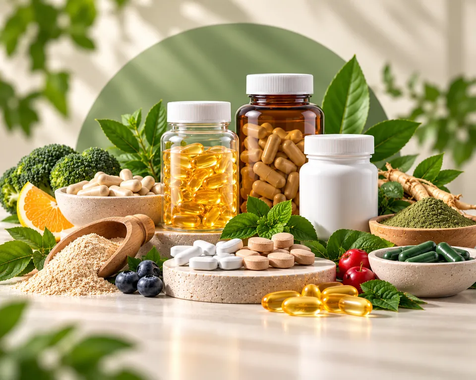Dietary supplement bottles