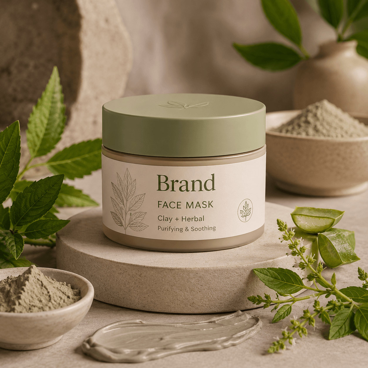 Face Mask (Clay/Herbal) Cosmetic