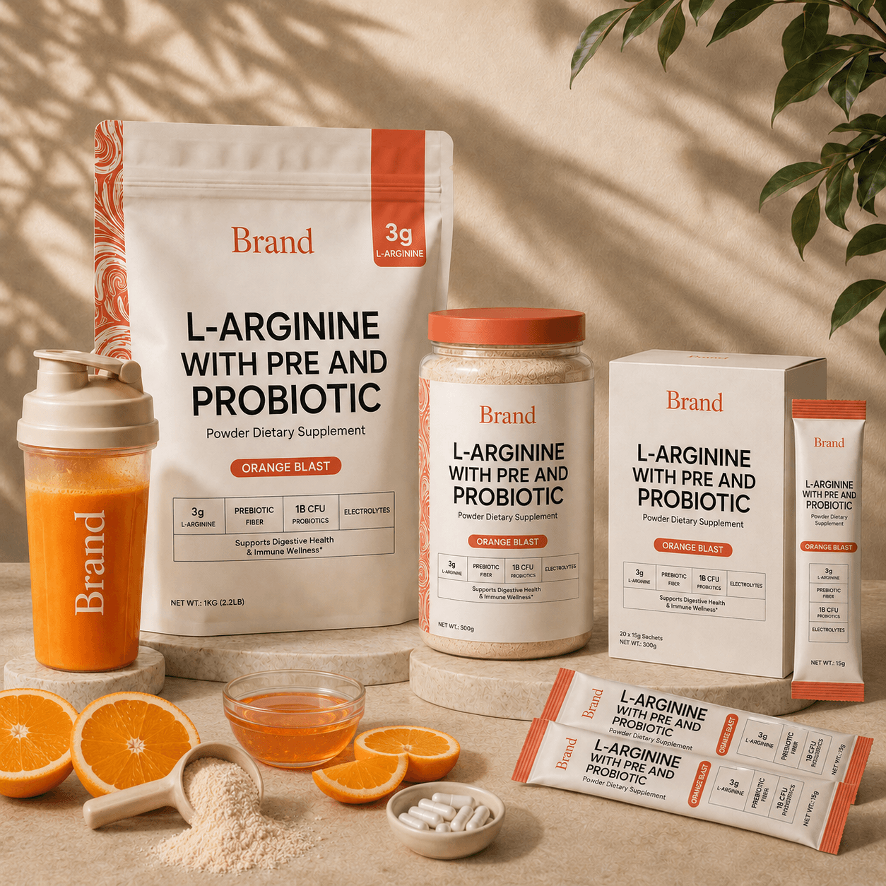 L-Arginine With Pre And Probiotic Powder