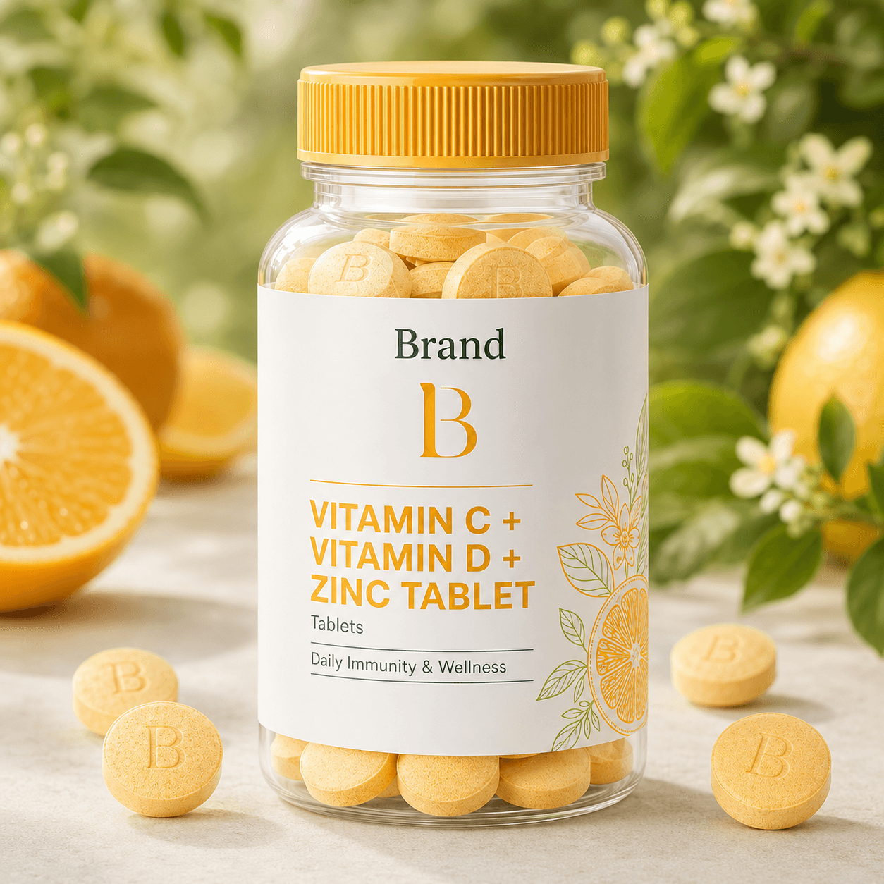 Vitamin C + Vitamin D + Zinc Tablet